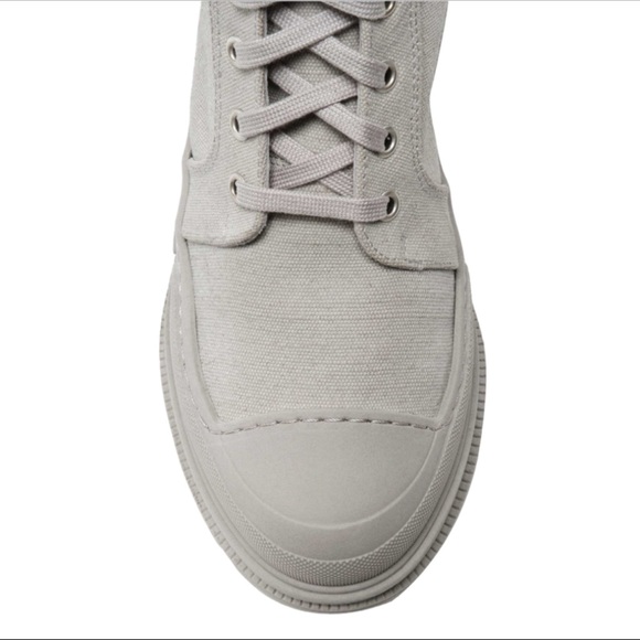 Free People Camp Out womens canvas lace up military boot in Dove Grey size 8 - Picture 9 of 15